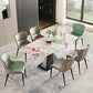 Metal Traditional Luxury Rectangular Table Sintered Stone Dining Table with Pedestal Base Clearhalo ' dining_table' 'Dining Tables & Seating' 'Dining Tables' 'furn' 'furn_dining_table' 'Furniture' 'furniture_dining_table' 'Kitchen & Dining Furniture' 'kitchen&dining_furn' 'kitchen' 'kitchen_dining_table' 1200x1200_21ff99c4-aaf3-4ea3-93b8-23fbc7c8eb05