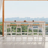 Tabouret de comptoir de style contemporain tabouret de bar en bois avec repose-pied