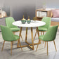 Scandinavian Round DiningRoomTableSet with Sintered Stone Dinette Set with Metal Pedestal Base Clearhalo 'Dining Room Sets' 'Dining Tables & Seating' 'dining_room_set' 'furn' 'furn_dining_room_set' 'Furniture' 'furniture_dining_room_set' 'Kitchen & Dining Furniture' 'kitchen&dining_furn' 'kitchen' 1200x1200_2200a790-e541-4df7-85bd-ba8754821fb2