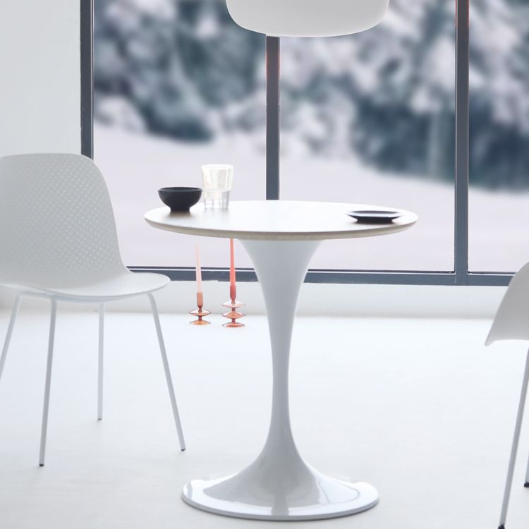 Minimalist Round Standard Table MDF Kitchen Dining Table with Tulip Base Clearhalo ' dining_table' 'Dining Tables & Seating' 'Dining Tables' 'furn' 'furn_dining_table' 'Furniture' 'furniture_dining_table' 'Kitchen & Dining Furniture' 'kitchen&dining_furn' 'kitchen' 'kitchen_dining_table' 1200x1200_2200f686-2708-43d6-a35c-42cb8aa86e2e