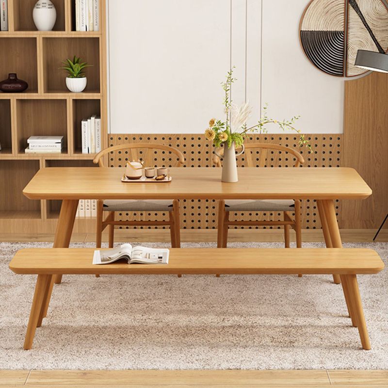 Juego de comedor moderno 1/4/5/6/7 PCS Mesa de comedor de madera maciza rectángulo y sillas sin brazos