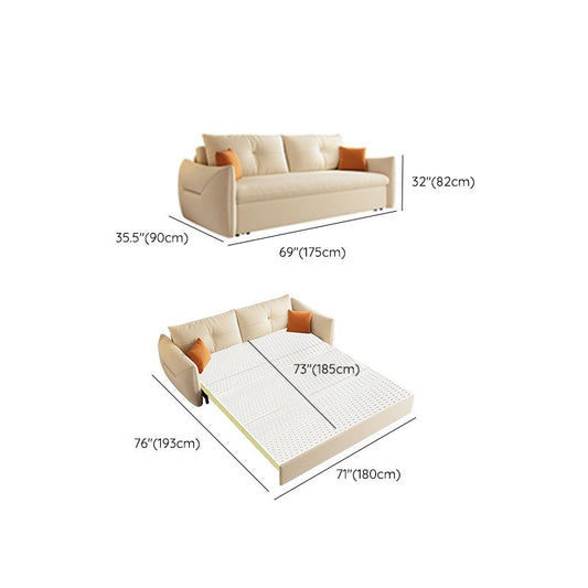 Divano scandinavo largo 35 "divano per dormiente bianco futon con archiviazione