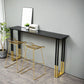 Glam Rectangle Stone Pub Bar Table Indoor Black Iron Bar Dining Table with Sled Pedestal Clearhalo 'Bar Furniture' 'Bar Tables' 'bar_tables' 'furn' 'furn_bar_tables' 'Furniture' 'furniture_bar_tables' 'Kitchen & Dining Furniture' 'kitchen&dining_furn' 'kitchen' 1200x1200_2202342f-dac0-4516-bb37-bff2772965e9