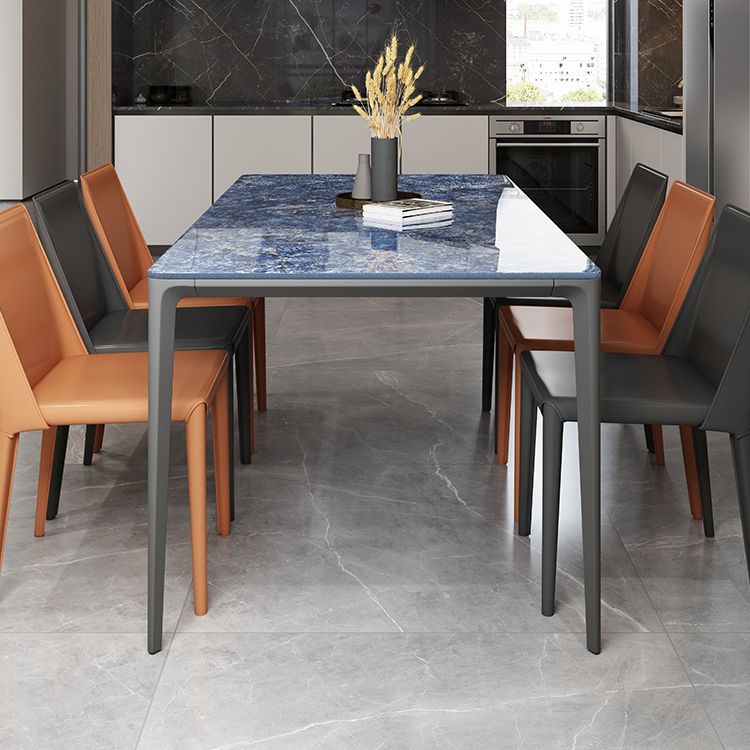 Sintered Stone Dining Table Industrial 4 Legs Base Rectangle Table for Home Clearhalo ' dining_table' 'Dining Tables & Seating' 'Dining Tables' 'furn' 'furn_dining_table' 'Furniture' 'furniture_dining_table' 'Kitchen & Dining Furniture' 'kitchen&dining_furn' 'kitchen' 'kitchen_dining_table' 1200x1200_22029e8b-2ad4-4765-9480-2791cd74ca27