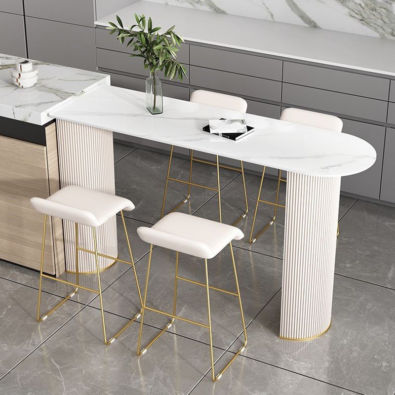 Modern 1/2/5 Pieces Bar Table Stone Counter Table with High Stools for Dining Room Clearhalo 'Bar Furniture' 'furn' 'furn_home_bar_bar_sets' 'Furniture' 'Home Bars & Bar Sets' 'home_bar_bar_sets' 'Kitchen & Dining Furniture' 1200x1200_22034a9f-9170-4c26-ada2-f15f50e01a2e