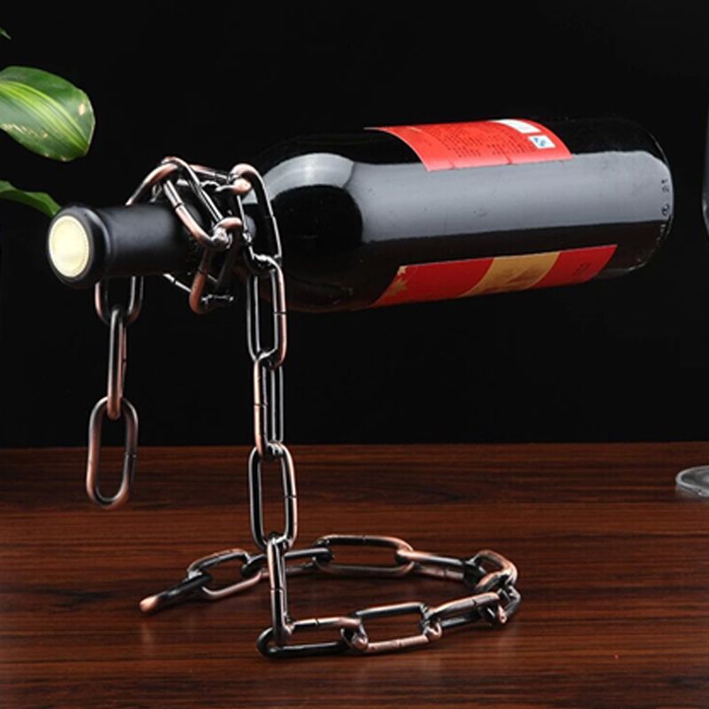 Porte-bouteille de vin moderne Rack de bouteille en métal pour cuisine