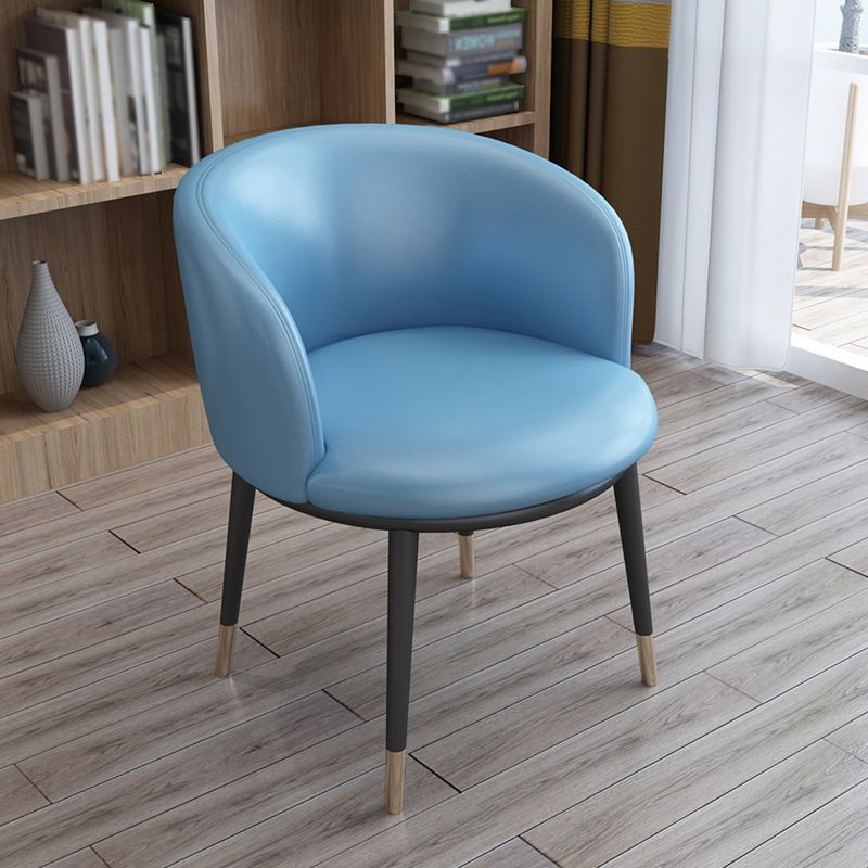 Faux Leather Contemporary Dining Chair with 4 Legs Matte Finish Solid Back Chair Clearhalo 'Dining Chairs' 'Dining Tables & Seating' 'dining_chair' 'furn' 'furn_dining_chair' 'Furniture' 'furniture_dining_chair' 'Kitchen & Dining Furniture' 1200x1200_22062323-2b3b-4eeb-a465-bebcac50ac5e