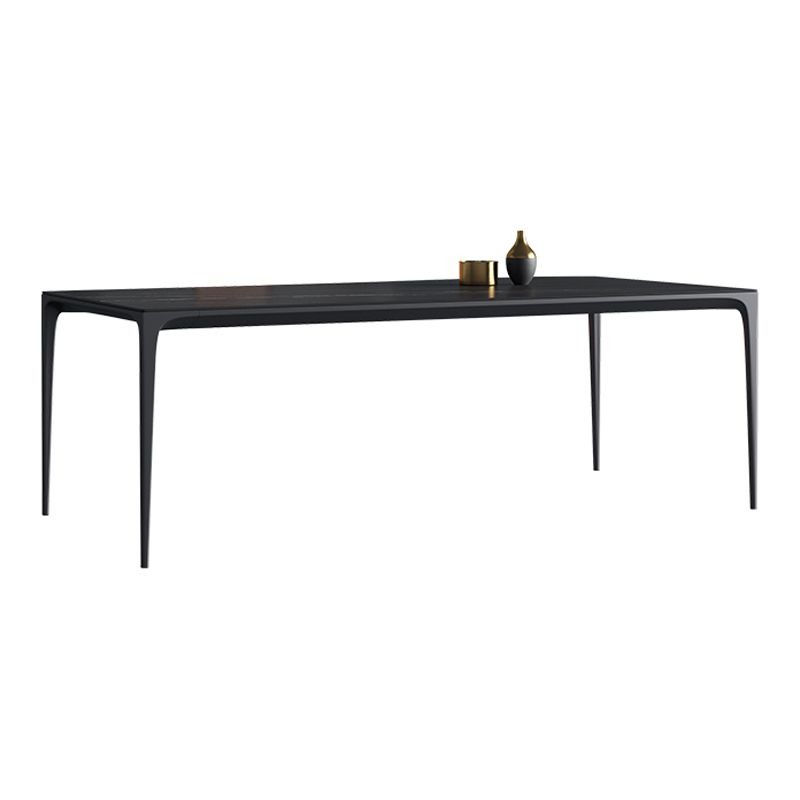 Sintered Stone Dining Table Simplicity Style 4 Legs Base Table for Dining Room Clearhalo ' dining_table' 'Dining Tables & Seating' 'Dining Tables' 'Furniture' 'furniture_dining_table' 'Kitchen & Dining Furniture' 'kitchen&dining_furn' 'kitchen' 'kitchen_dining_table' 1200x1200_2206c421-2b93-43d7-8b48-8c2a0ce97c92