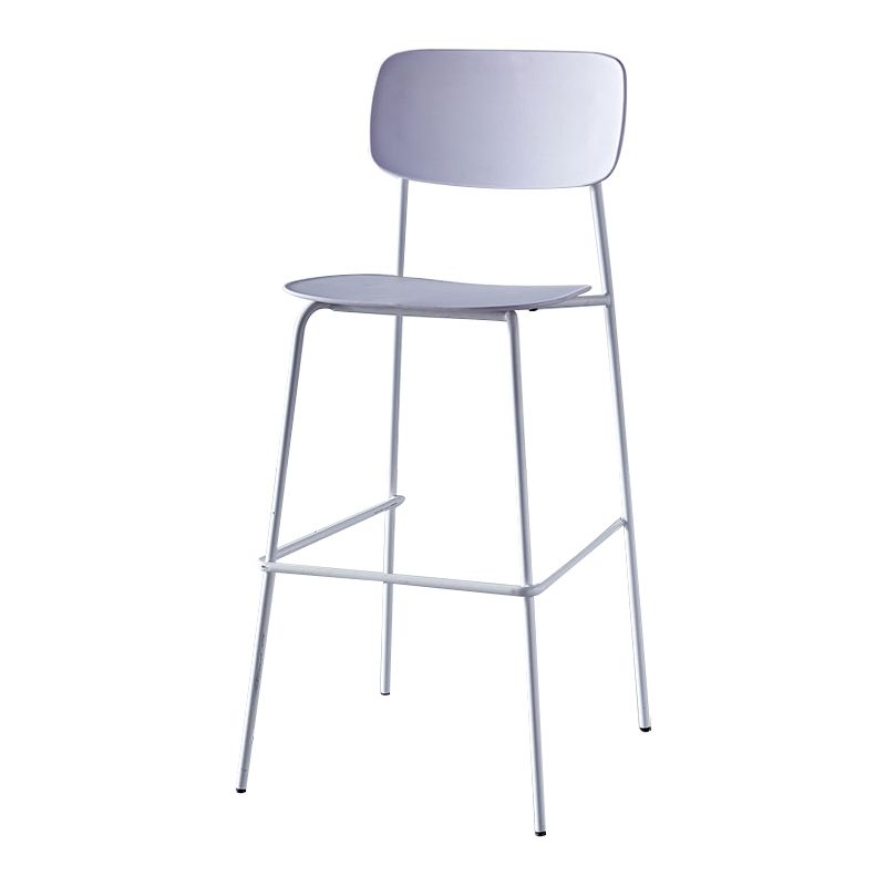 Taburete de la barra de respaldo escandinavo rectángulo de plástico Taburada de contra-altura