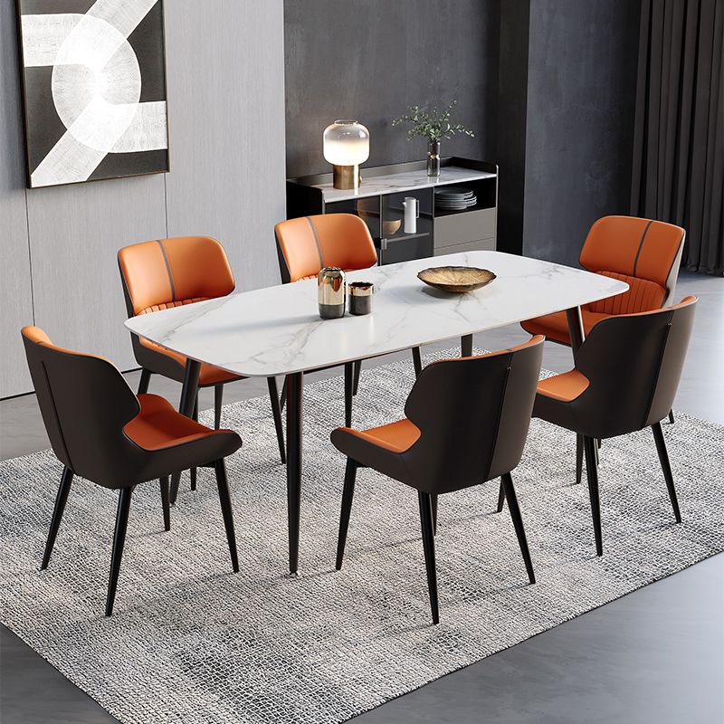 Contemporary Style Metal Dining Chairs Wingback Arm Dining Side Chair for Kitchen Clearhalo ' kitchen&dining_furn' 'Dining Chairs' 'Dining Tables & Seating' 'dining_chair' 'furn' 'furn_dining_chair' 'Furniture' 'furniture_dining_chair' 'Kitchen & Dining Furniture' 'kitchen' 1200x1200_2208c8ab-9dc5-44be-bfc5-7a51b55813dc
