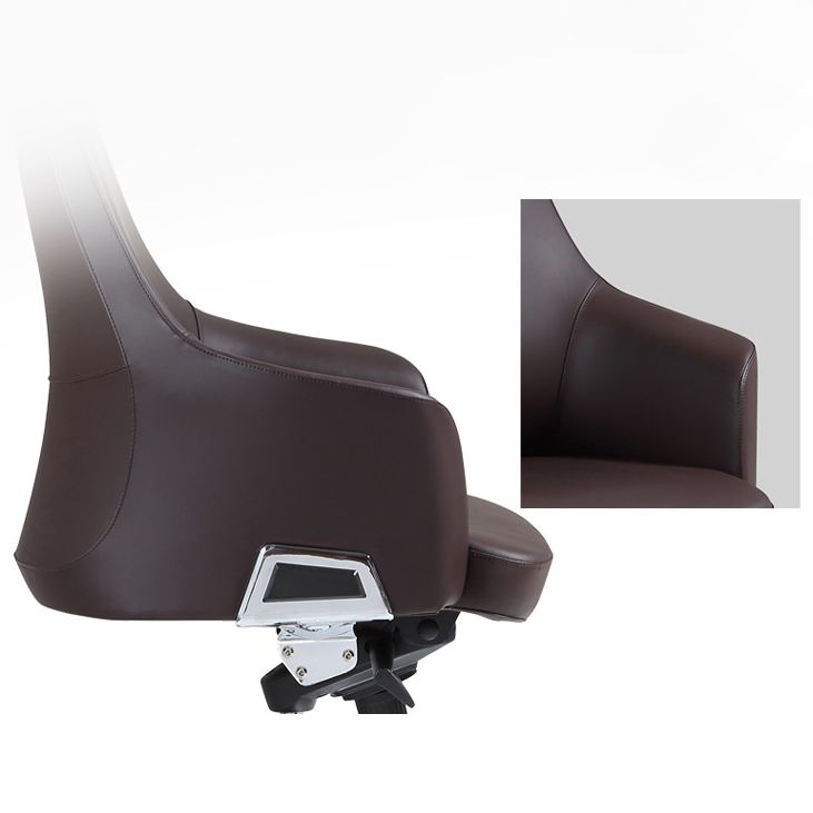 Contemporary Desk Chair Padded Arms Leather Advanced Office Chair Clearhalo 'furn' 'furn_office_chair' 'Furniture' 'Office Chairs' 'Office Furniture' 'office_chair' 1200x1200_220a6bda-36c8-4e9c-9292-4c0bd4e3f71a