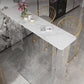 Modern White Stone Top Bistro Table with Acrylic Base for Small Places Clearhalo 'Bar Furniture' 'Bar Tables' 'bar_tables' 'furn' 'furn_bar_tables' 'Furniture' 'Kitchen & Dining Furniture' 1200x1200_220a7e53-2423-4c41-a6d7-34407701f5f2
