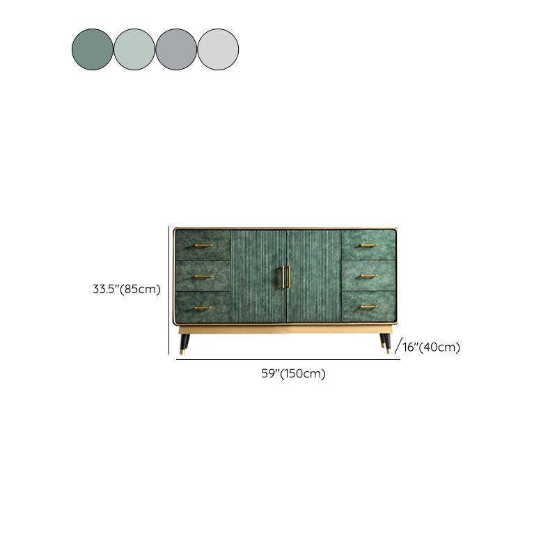 Buffet de restauration en pierre de crénza moderne et contemporain avec des tiroirs et des armoires