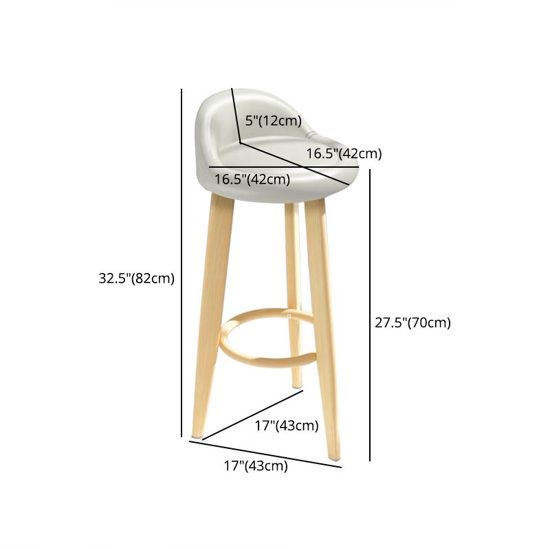 Contemporary Solid Wood Barstool Indoor Bar Stool with Cushion and Low Back Clearhalo 'Bar Furniture' 'Bar Stools' 'bar_stools' 'furn' 'furn_bar_stools' 'furniture_bar_stools' 'Kitchen & Dining Furniture' 'kitchen&dining_furn' 'kitchen' 'kitchen_furn' Furniture' 1200x1200_220bc848-cf84-4d16-8940-8a2857e0a6ce