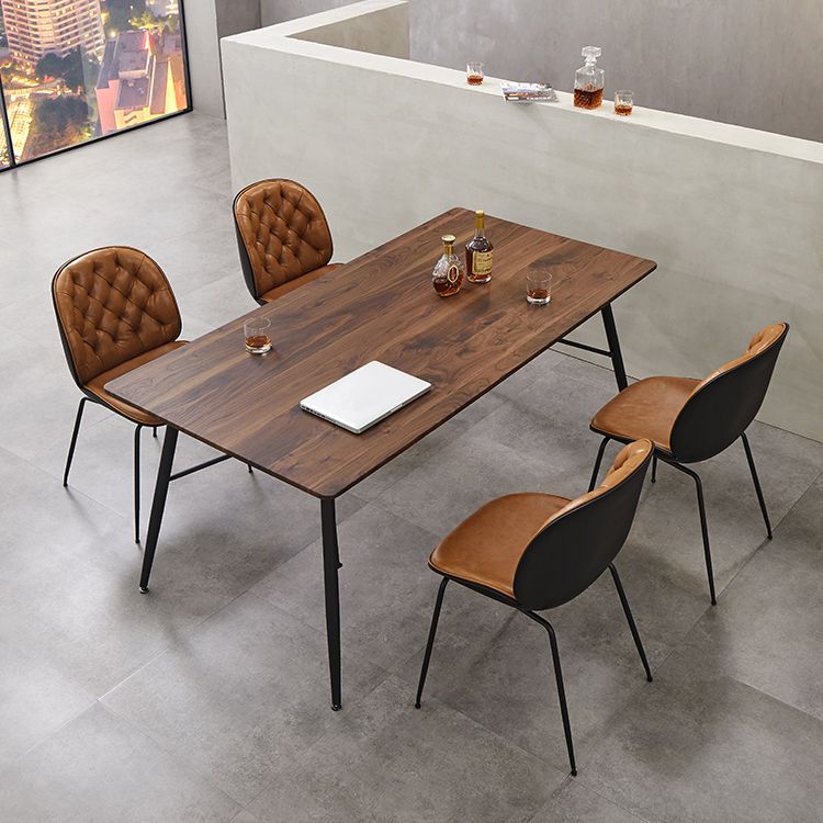 Industrial Style Leather Dining Chairs Solid Back Armless Dining Chairs for Home Clearhalo ' kitchen&dining_furn' 'Dining Chairs' 'Dining Tables & Seating' 'dining_chair' 'furn' 'furn_dining_chair' 'Furniture' 'furniture_dining_chair' 'Kitchen & Dining Furniture' 'kitchen' 1200x1200_220c3a8c-5e59-45af-a108-3cdb5006a21d