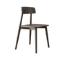 Modern Open Back Side Chair Upholstered Dining Chair with Wooden Base