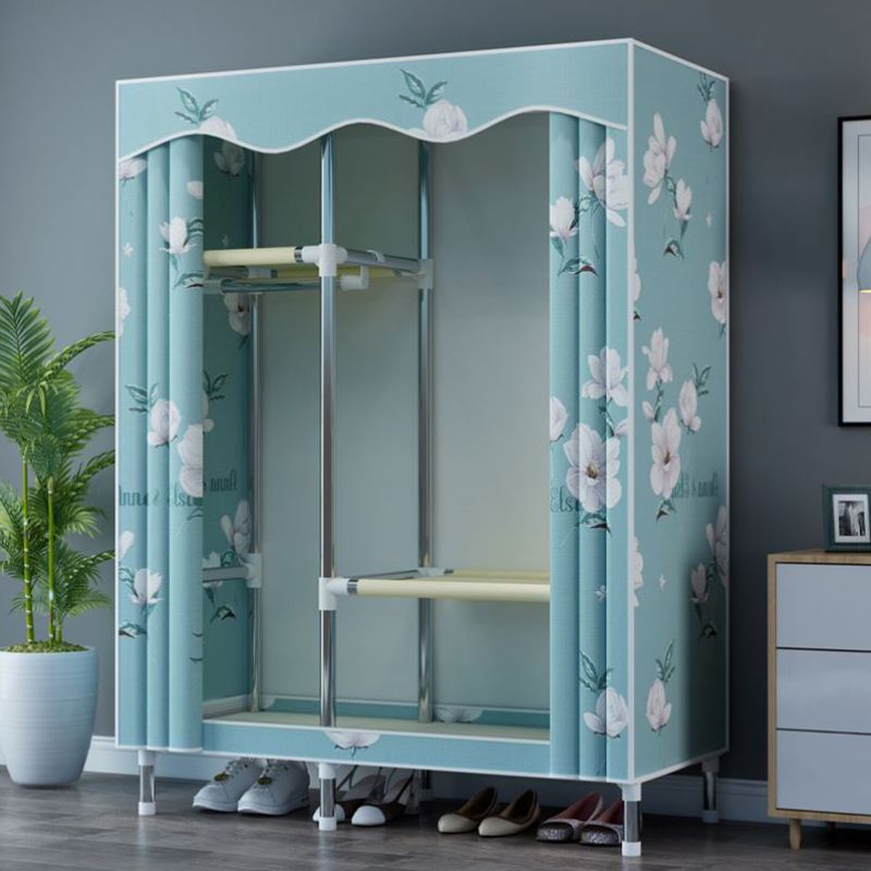 Modern Style Wardrobe Metal 1-Door Wardrobe Closet with Cloth Rod Clearhalo 'Armoires & Wardrobes' 'armoires_wardrobes' 'Bedroom Furniture' 'furn' 'furn_armoires_wardrobes' 'Furniture' 1200x1200_2211c2e1-4eac-453d-ad73-e2d0f661c8b0