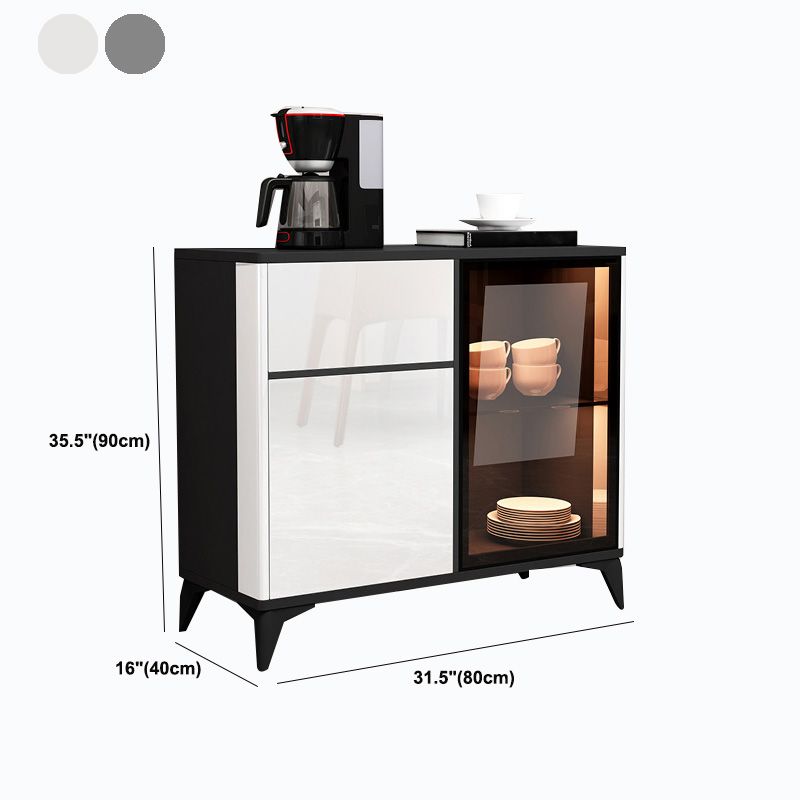 Contemporary Side Board Engineered Wood Sideboard for Kitchen Clearhalo 'buffet_sideboard' 'Buffets & Sideboards' 'furn' 'furn_buffet_sideboard' 'Furniture' 'Kitchen & Dining Furniture' 1200x1200_221244cc-7061-4368-a1a1-d7a2de4991ff