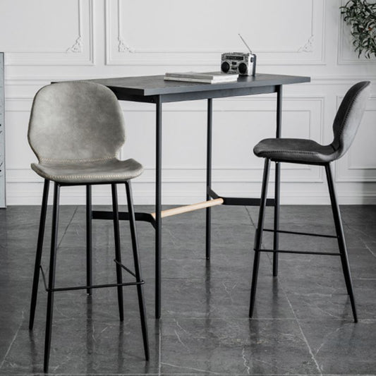 Upholstered 30" H Indoor Barstool Industrial Quilted Tall Stool with Footrest Clearhalo 'Bar Furniture' 'Bar Stools' 'bar_stools' 'furniture_bar_stools' 'Kitchen & Dining Furniture' 'kitchen&dining_furn' 'kitchen' 'kitchen_furn' Furniture' 1200x1200_22135f65-53ea-4250-a155-6a007323301d