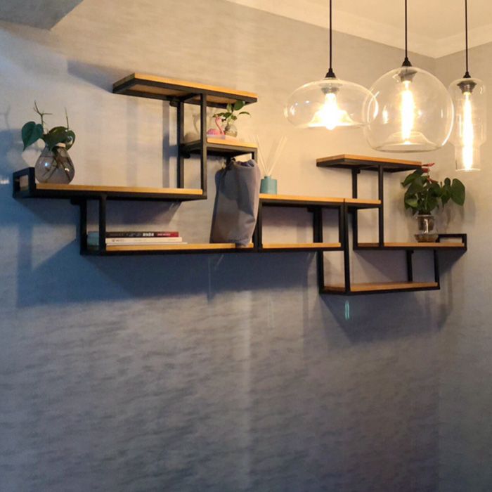 Wall Mounted Bookshelf Solid Wood Industrial Style Bookcase for Home Office Clearhalo 'Bookcases' 'Furniture' 'furniture_bookcases' 'kitchen' 'kitchen_bookcases' 'Living Room Furniture' 'Office Furniture' 1200x1200_2214130b-b362-4995-825a-e22b2e55de42