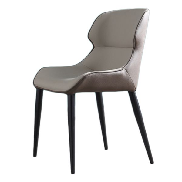Set di sedie laterali contemporanee set di sedie laterali in pelle finta per cucina