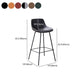 Scandinavian Coffee Shop Low Back Stool Matte Finish Leather Barstool Clearhalo 'Bar Furniture' 'Bar Stools' 'bar_stools' 'furn' 'furn_bar_stools' 'Furniture' 'furniture_bar_stools' 'Kitchen & Dining Furniture' 1200x1200_2215ea97-183f-4050-bbef-0fc2fb8998b3