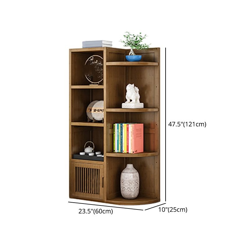 Brown Shelf Bookcase with Doors Vertical Bookshelf for Study Room Clearhalo 'Bookcases' 'Furniture' 'furniture_bookcases' 'Office Furniture' 1200x1200_22165088-1473-4409-a96a-d89993c33340