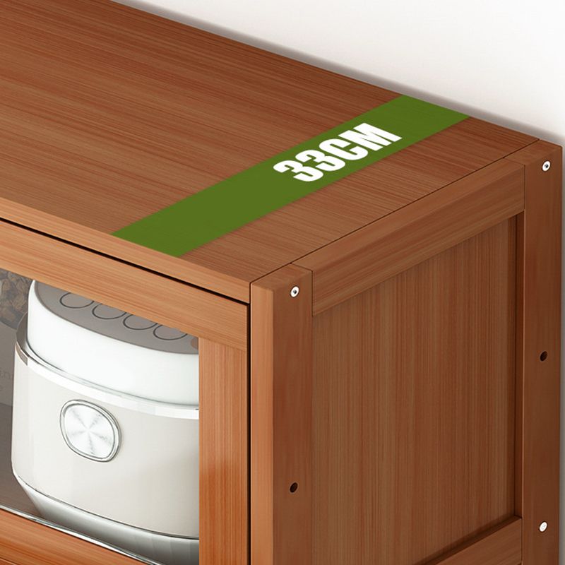 Brown Bamboo Kitchen Server Modern Dining Server for Living Room Clearhalo 'buffet_sideboard' 'Buffets & Sideboards' 'furn' 'furn_buffet_sideboard' 'Furniture' 'Kitchen & Dining Furniture' 1200x1200_221898e9-d319-40d6-a977-5a1df99bf6d7