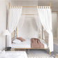 Metal Four Poster Bed con cabecera de marco abierto, cama estándar glamorosa