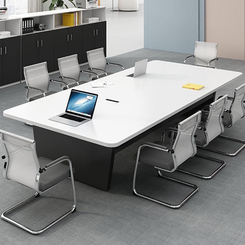 Industrial Style Rectangle Writing Desk Cable Management Office Desk for Office Clearhalo 'furn' 'furn_office_desk' 'Furniture' 'Office Desks' 'Office Furniture' 'office_desk' 1200x1200_2219cd61-2ca8-4c4f-8de8-b6061ff7b762