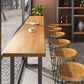 Industriële rechthoek tegen-hoog pubtafel Shop Sled Pub Bar Tabel in natuurlijk