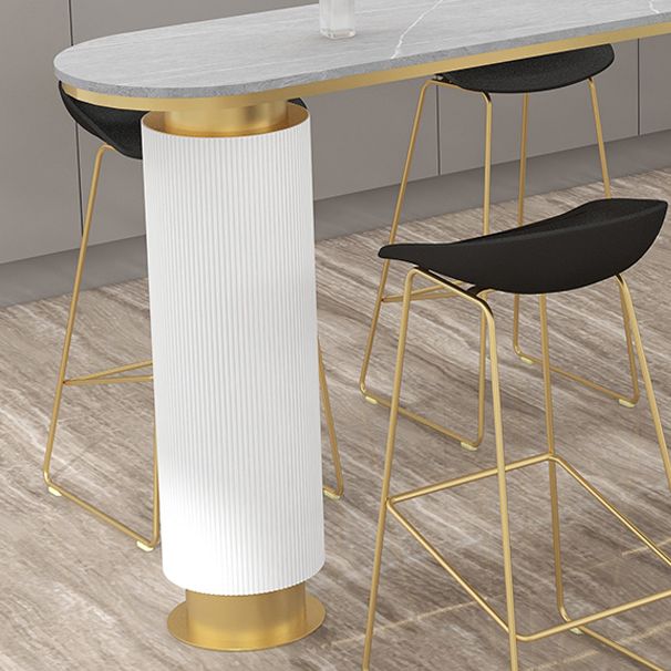 Contemporary Bar Dining Table Indoor Double Pedestal Bar Height Table Clearhalo 'Bar Furniture' 'Bar Tables' 'bar_tables' 'furn' 'furn_bar_tables' 'Furniture' 'furniture_bar_tables' 'Kitchen & Dining Furniture' 'kitchen&dining_furn' 'kitchen' 1200x1200_221a6ded-8f91-4511-9e68-c14ade23aff4