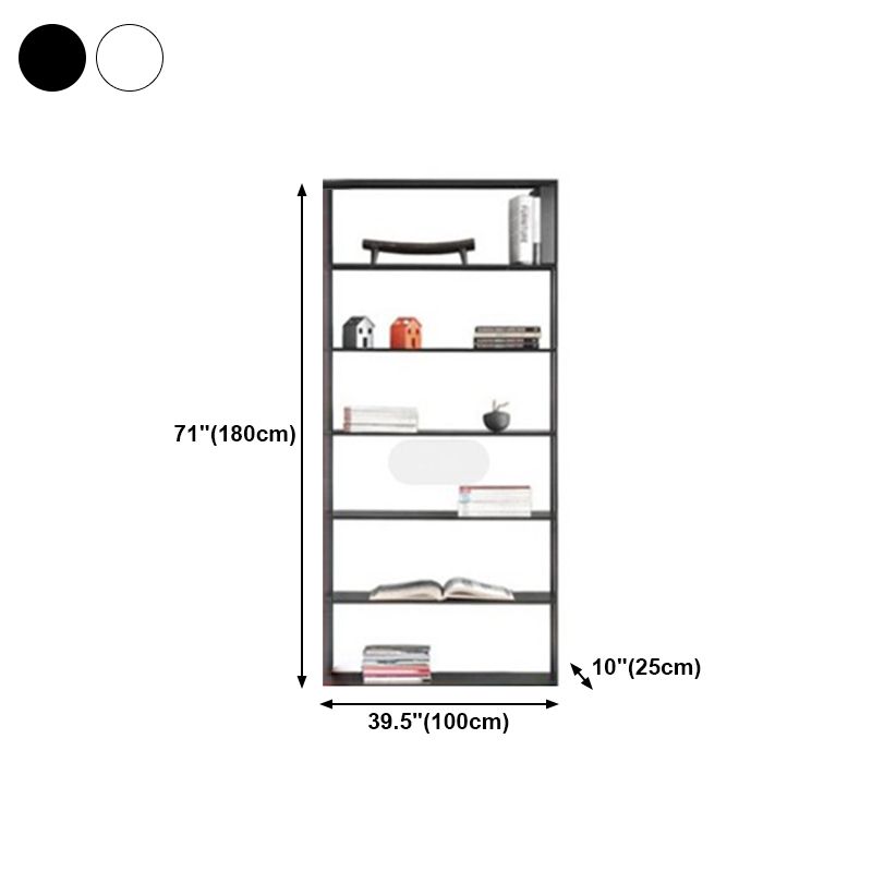 Metal Bookcase Minimalist Book Shelf with Rectangular Shelves Clearhalo 'Bookcases' 'furn' 'furn_bookcases' 'Furniture' 'furniture_bookcases' 'kitchen' 'kitchen_bookcases' 'Living Room Furniture' 'Office Furniture' 1200x1200_221a74ea-60b0-4ff4-9c36-75a3cd23d8a5