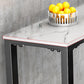 Glam Style Bar Tabel 42-inch Hoogte Stone Top Bistro Tafel met gouden voetstuk