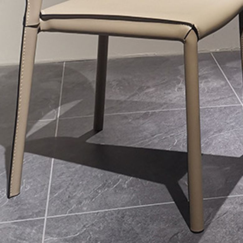 Faux Leather Dining Chairs Contemporary Chair with Metal Legs Clearhalo 'Dining Chairs' 'Dining Tables & Seating' 'dining_chair' 'furn' 'furn_dining_chair' 'Furniture' 'Kitchen & Dining Furniture' 1200x1200_221bb390-8b7e-48eb-af76-ded16023eaf5