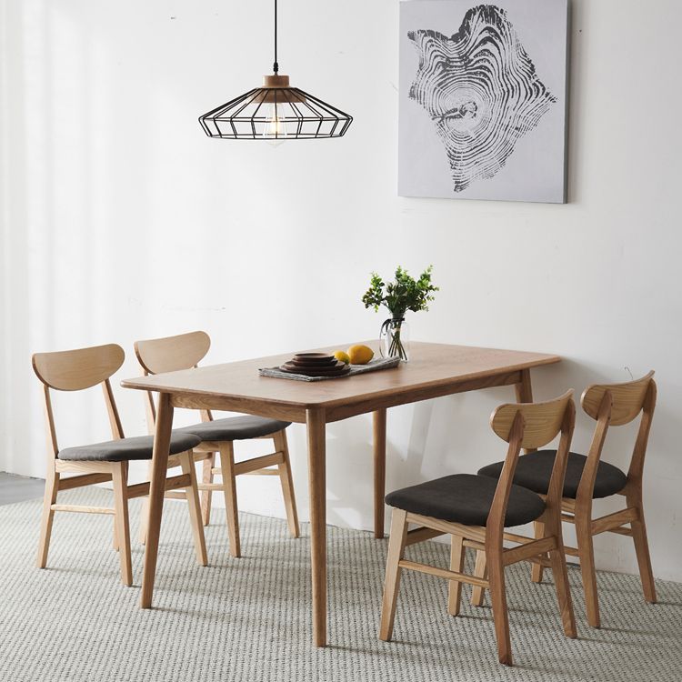 Rectangle Oak Wood Table in Nature Modern Dining Table with Wooden 4 Legs Clearhalo ' dining_table' 'Dining Tables & Seating' 'Dining Tables' 'furn' 'furn_dining_table' 'Furniture' 'furniture_dining_table' 'Kitchen & Dining Furniture' 'kitchen&dining_furn' 'kitchen' 'kitchen_dining_table' 1200x1200_221cb32b-111e-4073-86f6-7fe3342c55fa