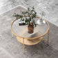 Glass Top 4 Legs Coffee Table Modern Round Cocktail Table in Black/Gold Clearhalo 'Coffee & Accent Tables' 'Coffee Tables' 'coffee_tables' 'furn' 'furn_coffee_tables' 'Furniture' 'Living Room Furniture' 1200x1200_221fa1c7-e44e-4c66-8af5-eccd47b966fa