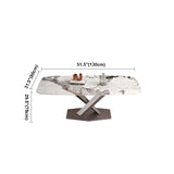 Rectangle White Tone Dining Table Sintered Stone Table Luxury with Pedestal Clearhalo ' dining_table' 'Dining Tables & Seating' 'Dining Tables' 'furn' 'furn_dining_table' 'Furniture' 'furniture_dining_table' 'Kitchen & Dining Furniture' 'kitchen&dining_furn' 'kitchen' 'kitchen_dining_table' 1200x1200_221fcbb2-a56c-4f2f-95fc-1a1224af1afd