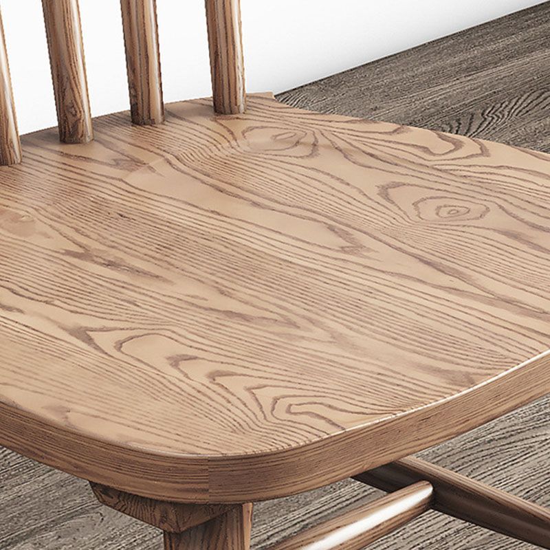 Houten keuken eetkamerstoel lat achterzijde stoel in natuurlijke