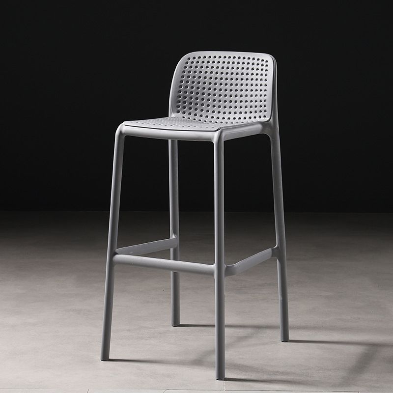 Stackable Low Back Modern Barstool Matte Finish Plastic Home Stool Clearhalo 'Bar Furniture' 'Bar Stools' 'bar_stools' 'Furniture' 'furniture_bar_stools' 'Kitchen & Dining Furniture' 1200x1200_222294e5-0c15-4102-af6e-98e33658d2e7