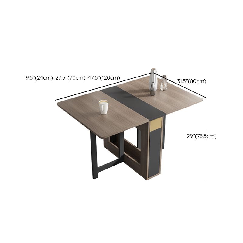 1/3/5 pezzi Forma rettangolare sedia da pranzo contemporanea e set da tavolo