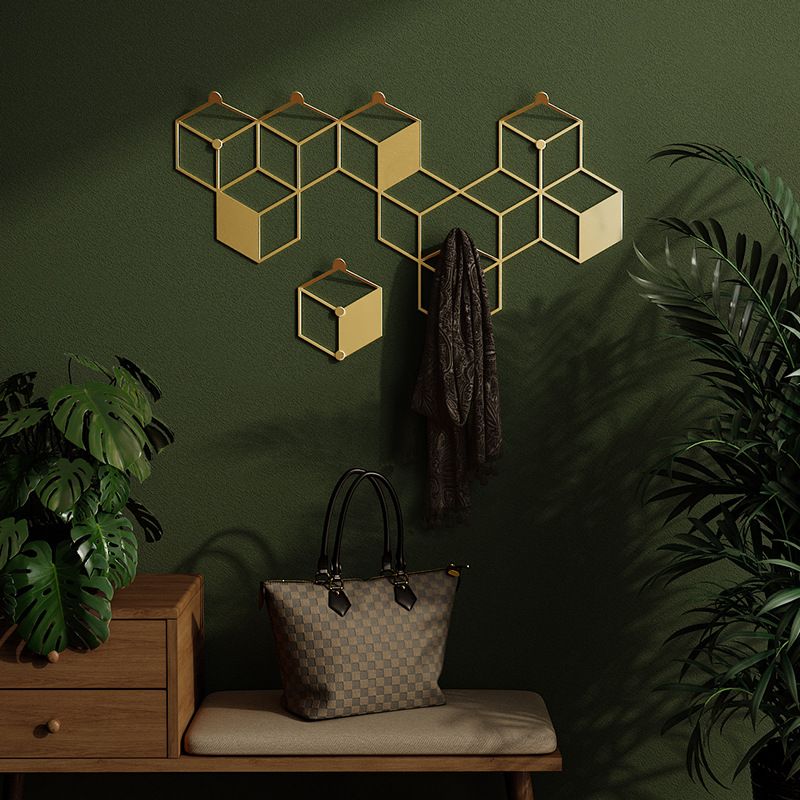 Metal Coat Rack Modern Minimalist Home Wall Hanging Coat Rack Clearhalo 'Entry & Mudroom Furniture' 'furn' 'furn_hall_tree_coat_racks' 'Furniture' 'Hall Trees & Coat Racks' 'hall_tree_coat_racks' 1200x1200_2223a718-e96f-401b-9dc0-957c36519839