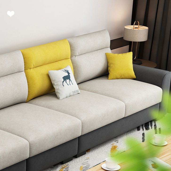 Modular Sewn Pillow Back Bench Seating Recessed Arm Assembled Settee Furniture Clearhalo 'furn' 'furn_sectionals' 'Furniture' 'furniture_sectionals' 'kitchen' 'kitchen_sectionals' 'Living Room Furniture' 'Sectionals' 1200x1200_22246660-22c5-4955-8df8-16b44649eee8