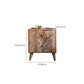 Solid Wood Side Cabinet Stain Resistant Distressed Wood Accent Cabinet