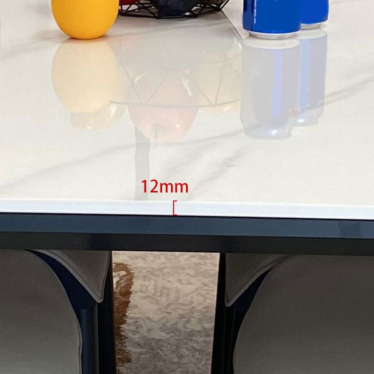 Rectangle Home Fixed Table Industrial Sintered Stone Dining Table Clearhalo 'Dining Tables & Seating' 'Dining Tables' 'dining_table' 'furn' 'furn_dining_table' 'Furniture' 'Kitchen & Dining Furniture' 1200x1200_2225c469-8794-4ac3-a15a-ae70acef236b