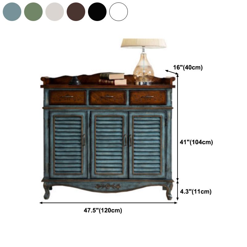 Server da pranzo in legno moderno con cassetti sideboard di finitura antica per cucina