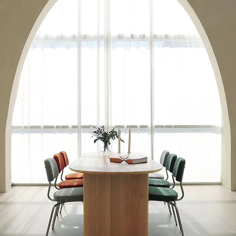 Contemporary Style Wood Office Desk Oval Task Desk with 2 Legs Clearhalo 'furn' 'furn_office_desk' 'Furniture' 'Office Desks' 'Office Furniture' 'office_desk' 1200x1200_222cf9ad-0f73-4753-bf3f-ff24c9c811ca