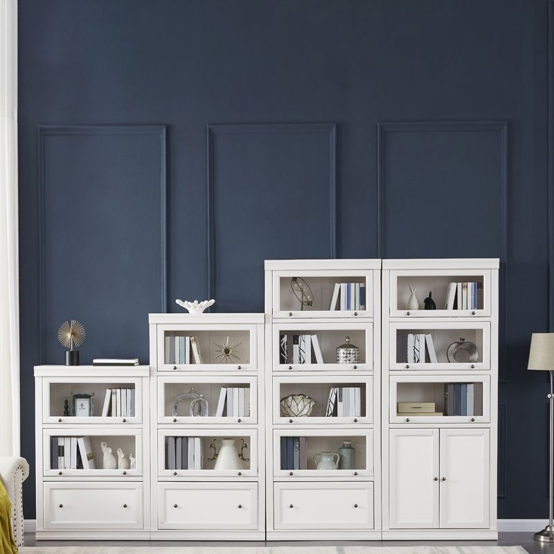 Contemporary Standard Bookcase Wooden Closed Back Bookshelf With Cabinet Clearhalo 'Bookcases' 'furn' 'furn_bookcases' 'Furniture' 'furniture_bookcases' 'Office Furniture' 1200x1200_222dd972-2400-46be-96f2-90d88be65ef6