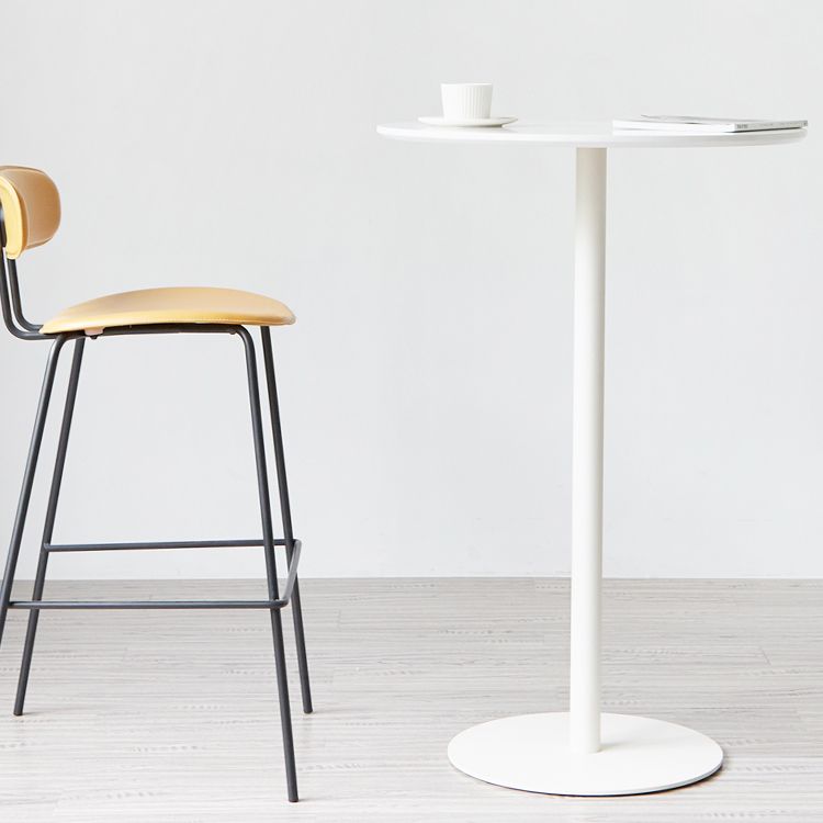 Wood Bar Dining Table Modern Round Bar Table with Pedestal for Dining Room Clearhalo 'Bar Furniture' 'Bar Tables' 'bar_tables' 'furn' 'furn_bar_tables' 'Furniture' 'furniture_bar_tables' 'Kitchen & Dining Furniture' 1200x1200_222e2ce4-2348-49d3-8730-714fac7000cd