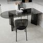 Glass Contemporary Free Form Dining Table Clear Glass Table for Dining Room Clearhalo ' dining_table' 'Dining Tables & Seating' 'Dining Tables' 'furn' 'furn_dining_table' 'Furniture' 'furniture_dining_table' 'Kitchen & Dining Furniture' 'kitchen&dining_furn' 'kitchen' 'kitchen_dining_table' 1200x1200_222f441f-7ab9-411e-bd86-ad6132cf3bb9